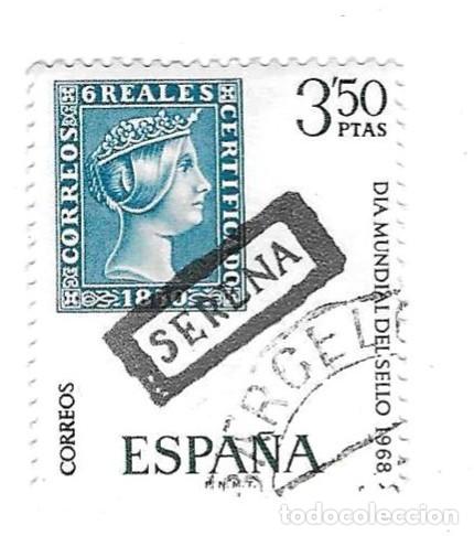 Sellos: Sello usado Espa&ntilde;a. Edifil n&ordm; 1870. D&iacute;a Mundial del Sello. ref. 1u-1870