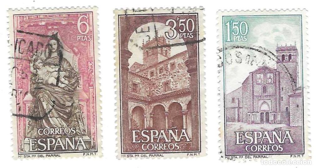 Sellos: Serie sellos usados Espa&ntilde;a. Edifil n&ordm; 1894-6. Monasterio de Santa Mar&iacute;a del Parral. ref. 1u-1894-6