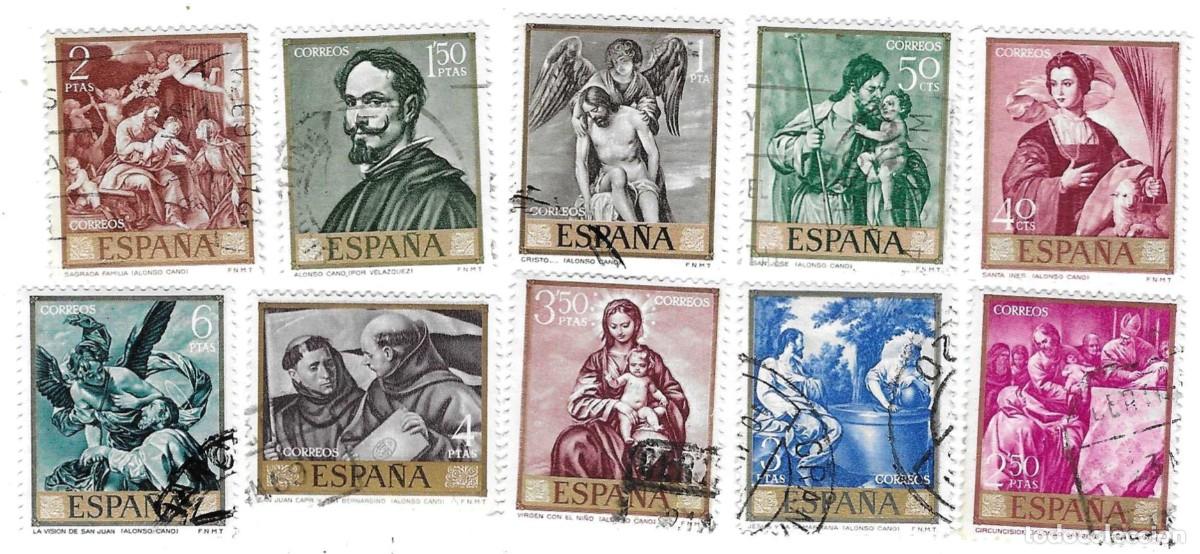 Sellos: Serie Sellos usados Espa&ntilde;a. Edifil n&ordm; 1910-9. Alonso Cano. ref. 1u-1910-9