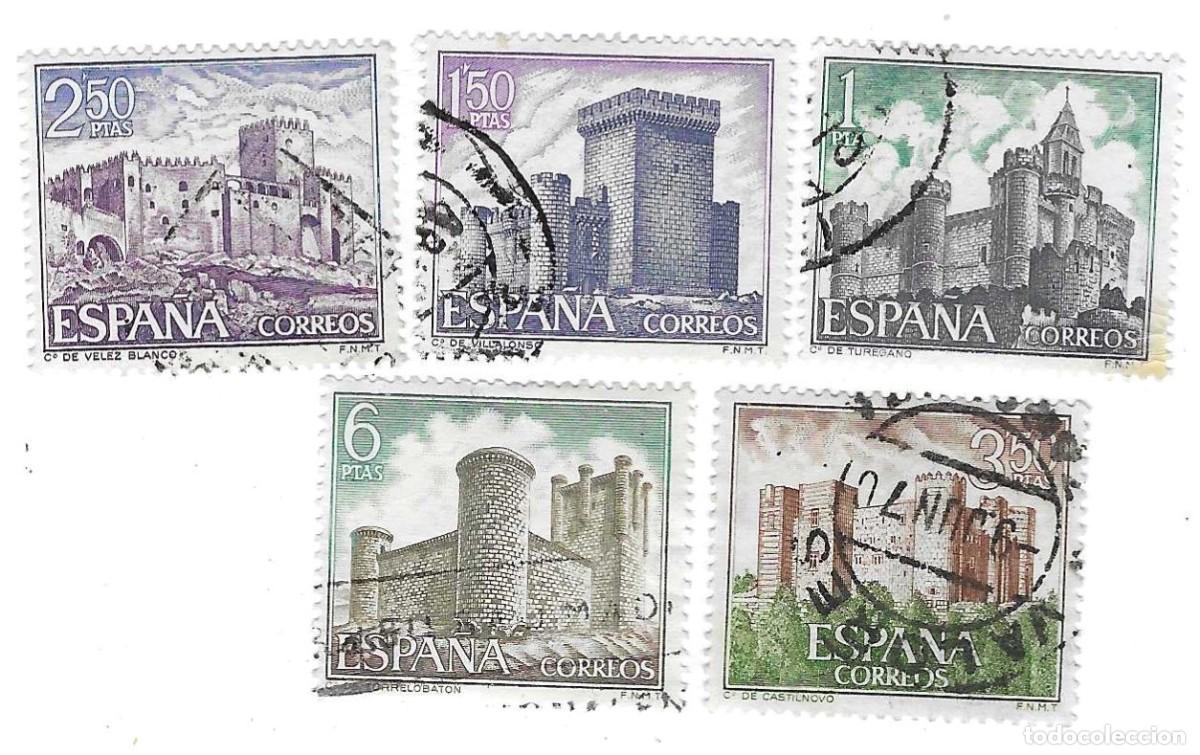 Sellos: Serie sellos usados Espa&ntilde;a. Edifil n&ordm; 1927-31. Castillos de Espa&ntilde;a. ref. 1u-1927-31