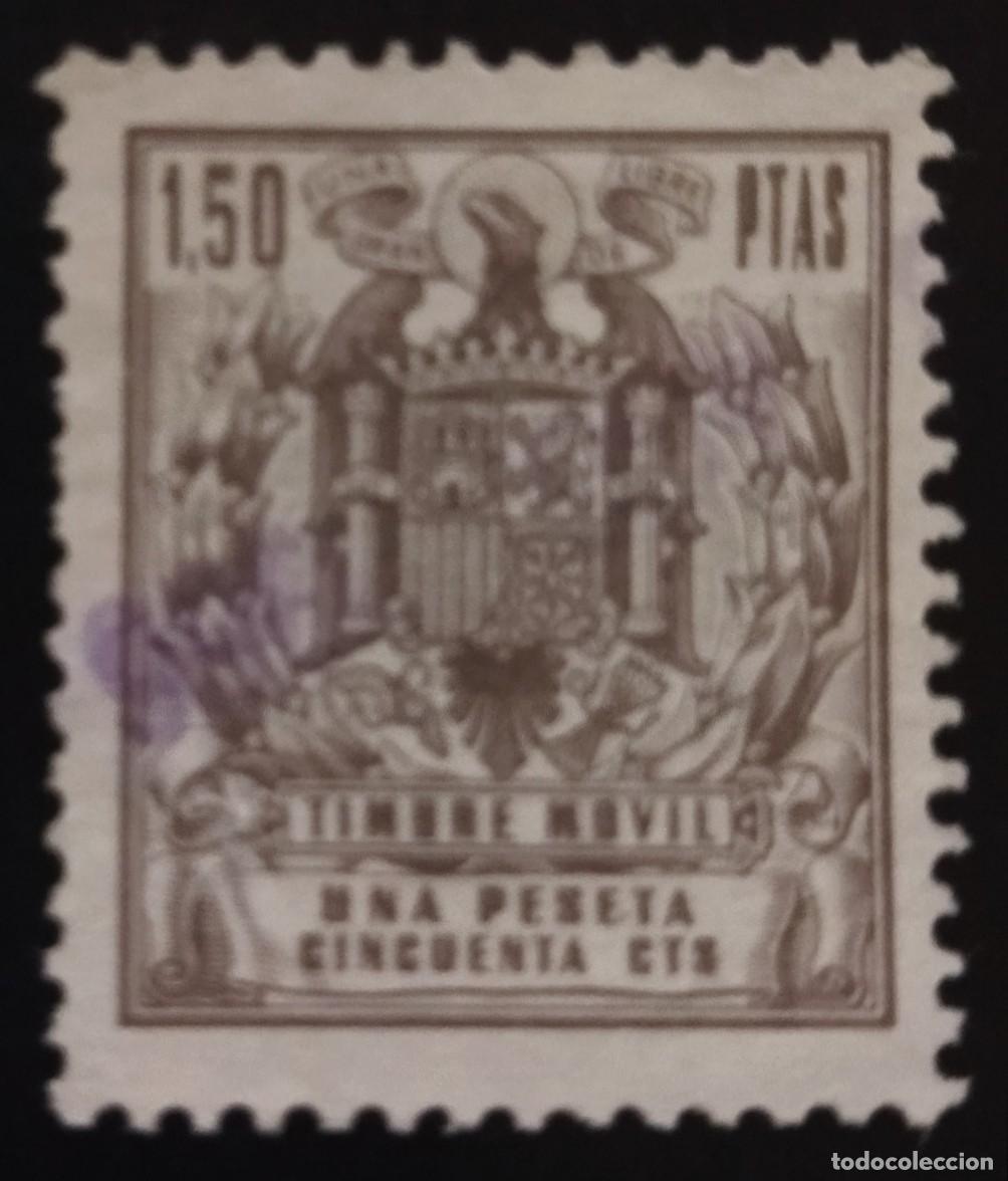 Sellos: 1969 FISCAL TIMBRE MOVIL 1.5 PTS. USADO.
