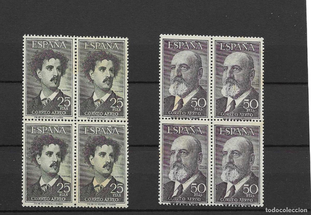 Sellos: Sellos de Espa&ntilde;a A&ntilde;o 1955/56 Fortuny y Torres Quevedo Sellos nuevos** bloque de 4 Edifil 1164/65