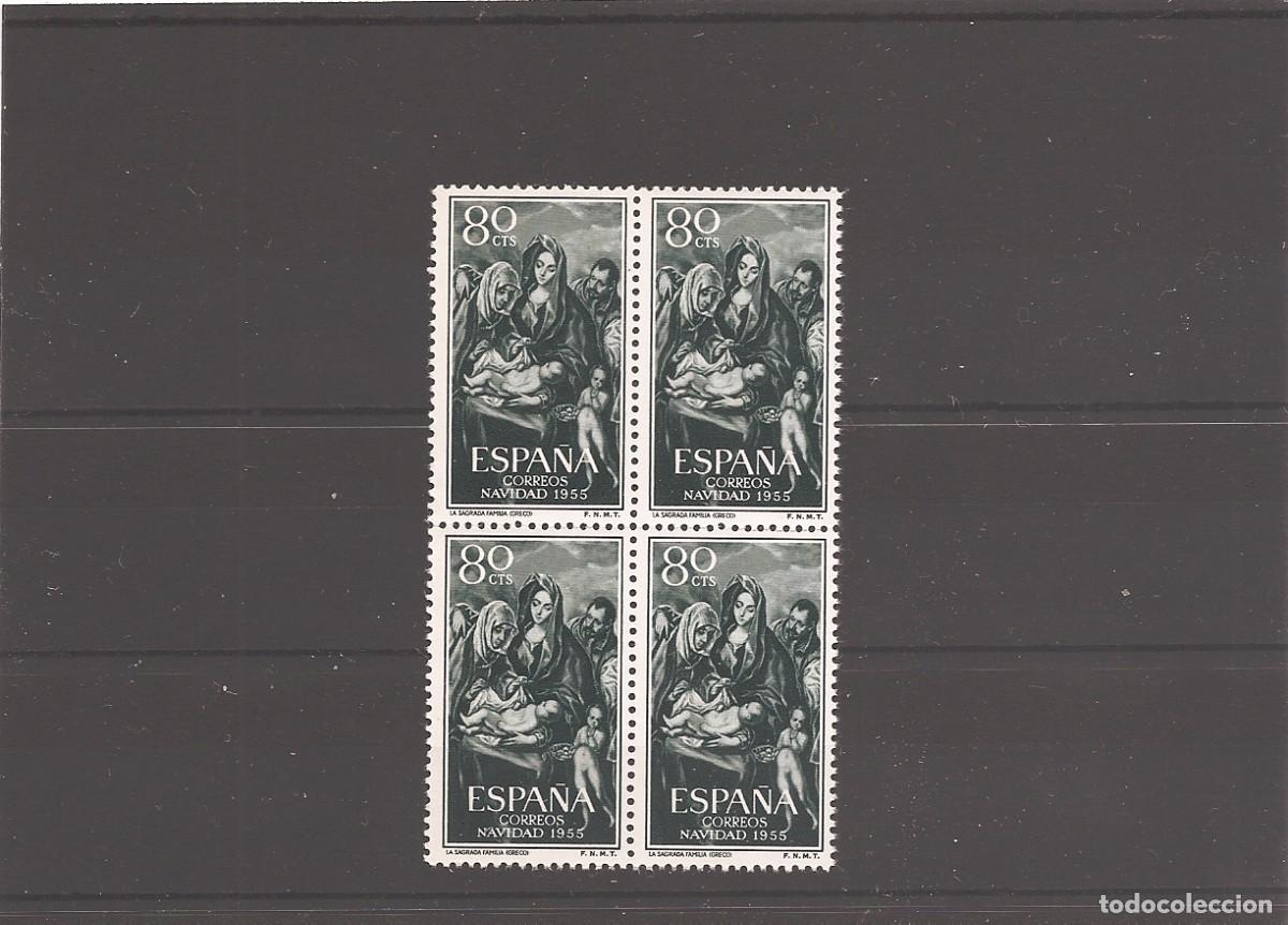 Stamps: Sellos de Espa&ntilde;a A&ntilde;o 1955 Navidad Sellos nuevos** en bloque de 4 N&ordm; Edifil 1184