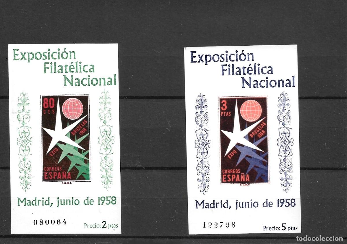 Briefmarken: Sellos de Espa&ntilde;a A&ntilde;o 1958 Exposici&oacute;n Bruselas Hojitas nuevas** N&ordm; Edifil 1222/23