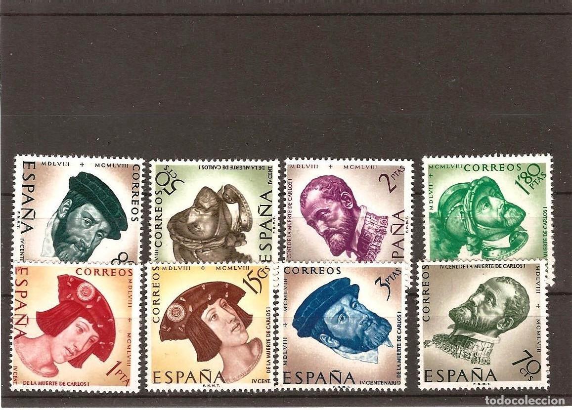 Selos: Sellos de Espa&ntilde;a A&ntilde;o 1958 Carlos I Sellos nuevos** N&ordm; Edifil 1224/31