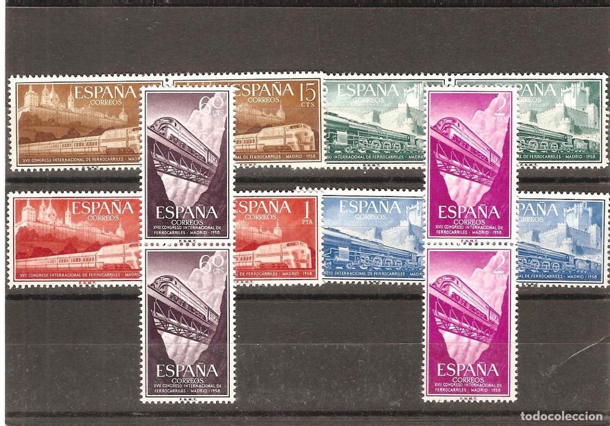 Selos: Sellos de Espa&ntilde;a A&ntilde;o 1958 Ferrocarriles Espa&ntilde;oles , 2 series nuevas** N&ordm; Edifil 1232/37