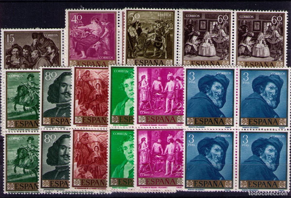 Briefmarken: Sellos de Espa&ntilde;a A&ntilde;o 1959 Pintor Vel&aacute;zquez Sellos nuevos** en bloque de 4 N&ordm; Edifil 1238/47