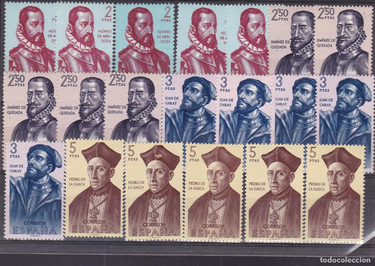 Sellos: FC-43-FORJADORES Edifil 1454/61 x 5 Series Nuevas ** Sin Fijasellos . LUJO