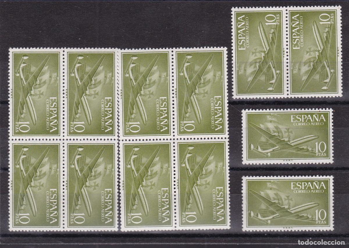 Sellos: FC-30- NAO Y CUATRIMOTOR Edifil 1169/79 x 12 Series Nuevas ** Sin Fijasellos . LUJO