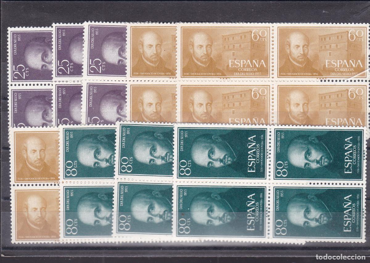 Sellos: FC-293-SAN IGNACIO LOYOLA Edifil 1166/68 x 12 SERIES ** Sin Fijasellos . LUJO