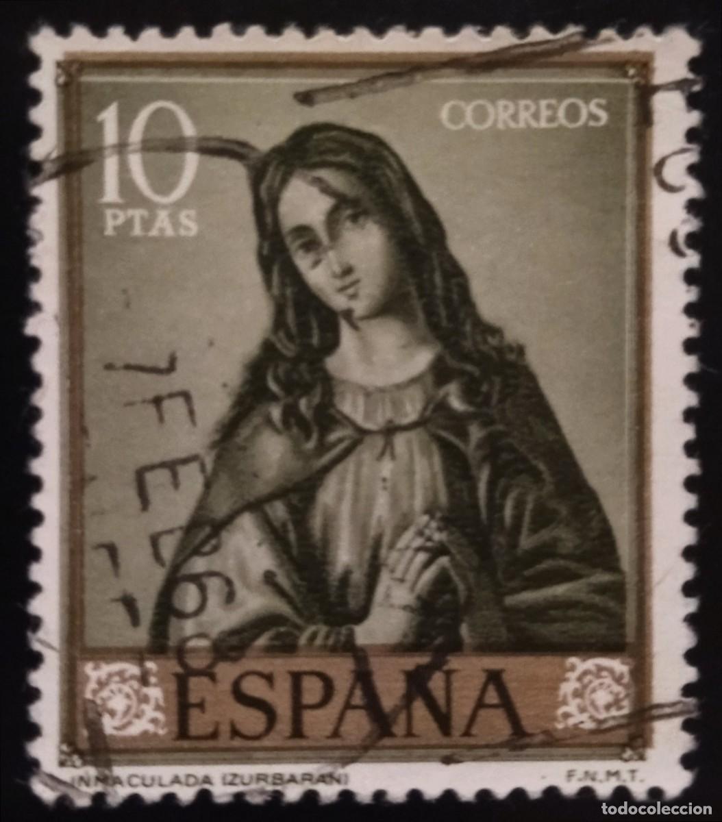Sellos: ESPA&Ntilde;A 1962 ZURBAR&Aacute;N - LA INMACULADA. EDIFIL 1427. USADO.