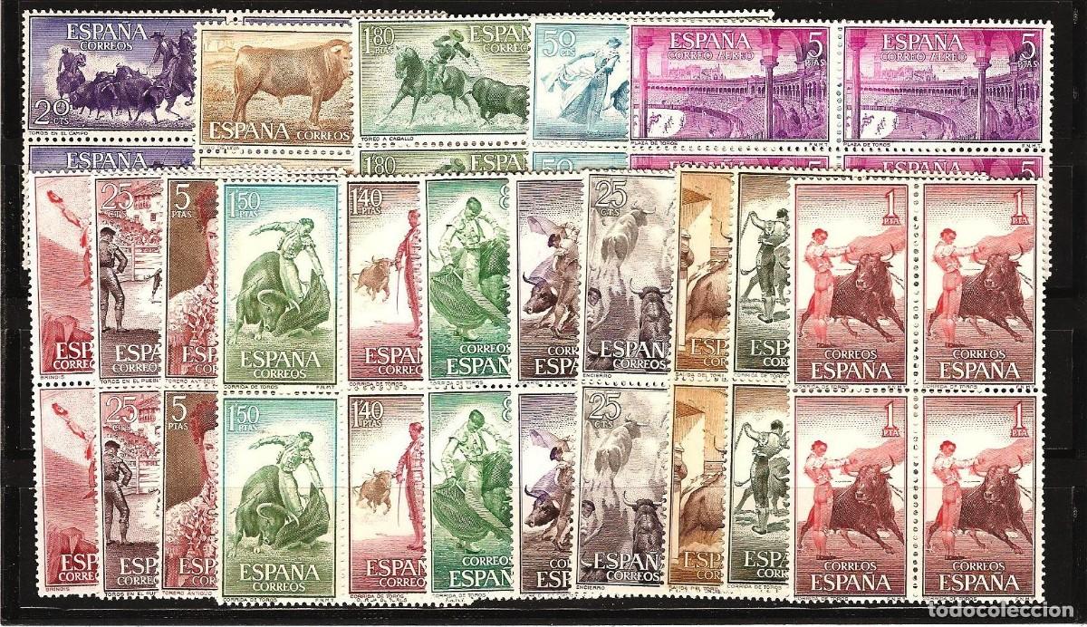 Selos: Sellos de Espa&ntilde;a A&ntilde;o 1960 Tauromaquia Sellos nuevos** en bloque de 4 N&ordm; Edifil 1254/69