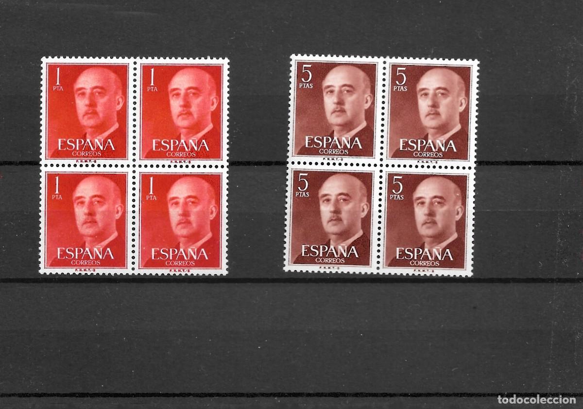 Francobolli: Sellos de Espa&ntilde;a A&ntilde;o 1960 General Franco Sellos nuevos ** en bloque de 4 N&ordm; Edifil 1290/91