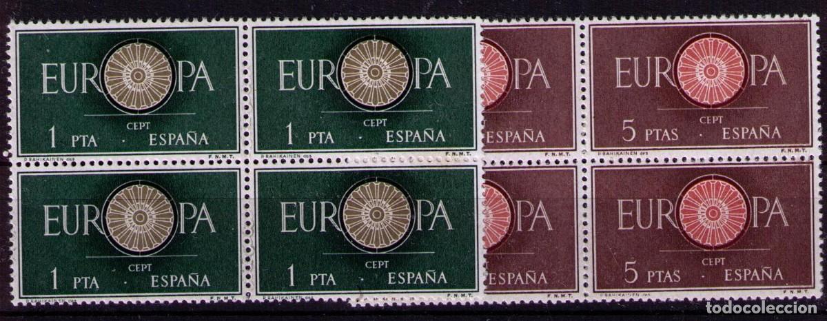 Francobolli: Sellos de Espa&ntilde;a A&ntilde;o 1960 Europa Sellos nuevos** en bloque de 4 N&ordm; Edifil 1294/95