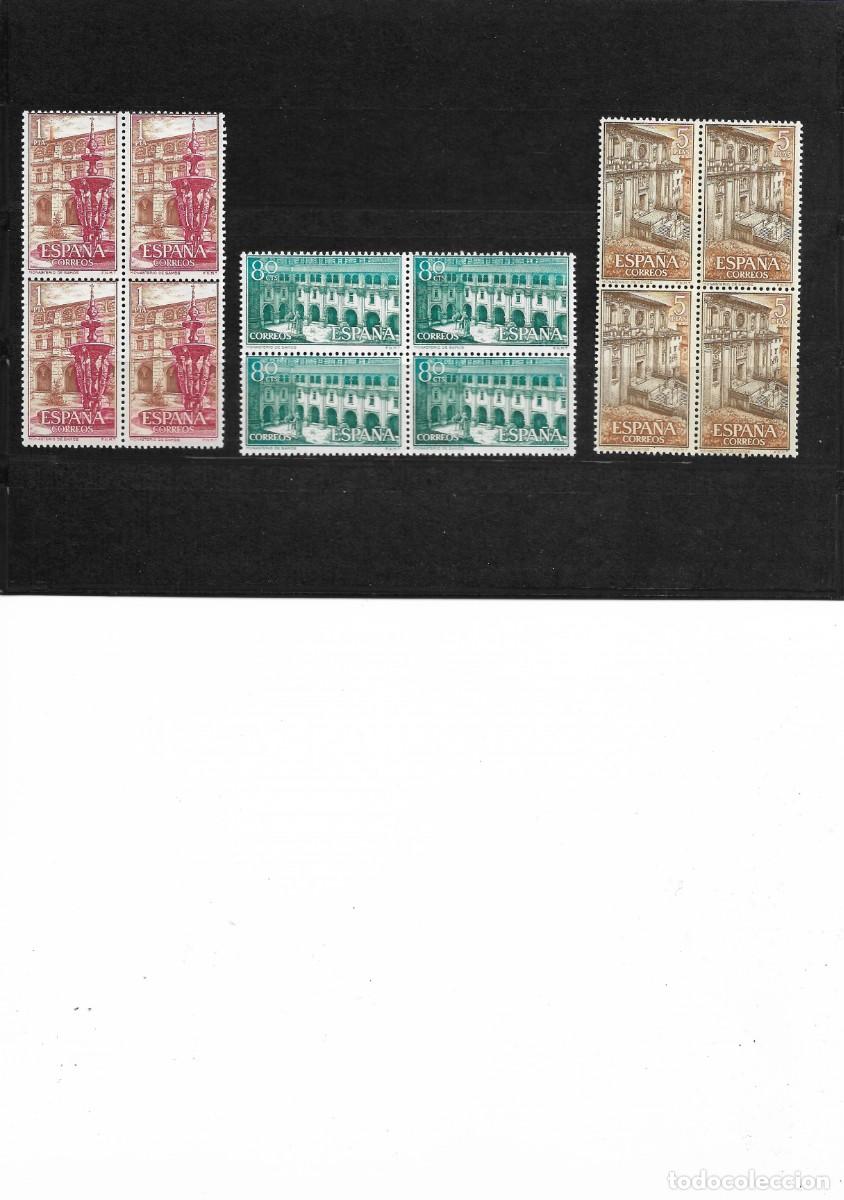 Francobolli: Sellos de Espa&ntilde;a A&ntilde;o 1960 Monasterio de Samos Sellos nuevos** en bloque de 4 N&ordm; Edifil 1322/24