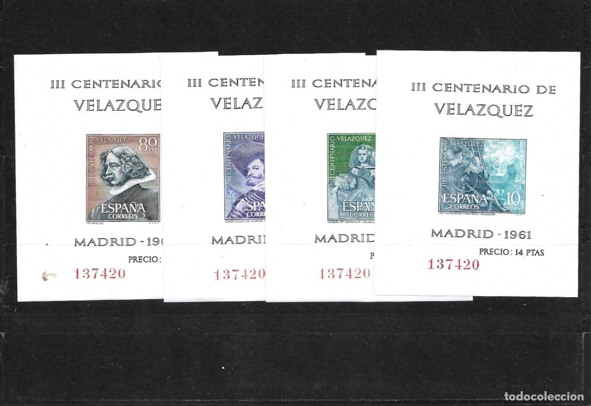 Stamps: Sellos de Espa&ntilde;a III Centenario de la muerte del Pintor Vel&aacute;zquez HB Nueva** N&ordm; Edifil 1344/47