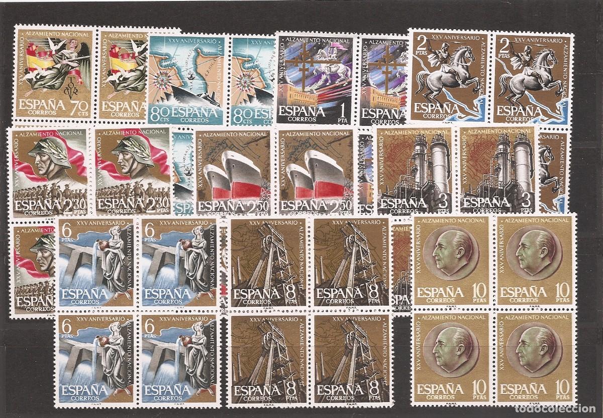 Selos: Sellos de Espa&ntilde;a A&ntilde;o 1961 XXV Aniversario Alzamiento Nacional Sellos nuevos** en bloque de 4