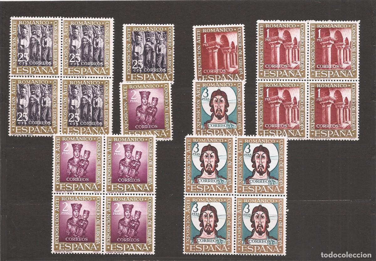 Stamps: Sellos de Espa&ntilde;a A&ntilde;o 1961 Arte Rom&aacute;nico , Sellos nuevos** en bloque de 4 N&ordm; Edifil 1385/88