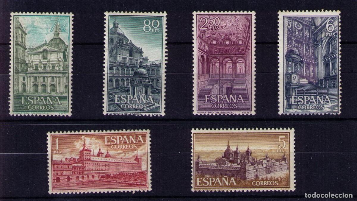 Stamps: Sellos de Espa&ntilde;a A&ntilde;o 1961 Monasterio del Escorial Sellos nuevos** N&ordm; Edifil 1382/87