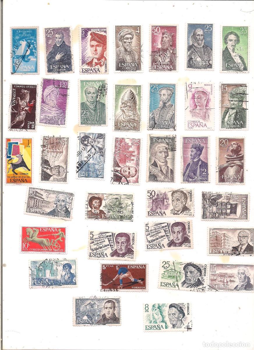 Sellos: 35 sellos usados de espa&ntilde;a II centenario