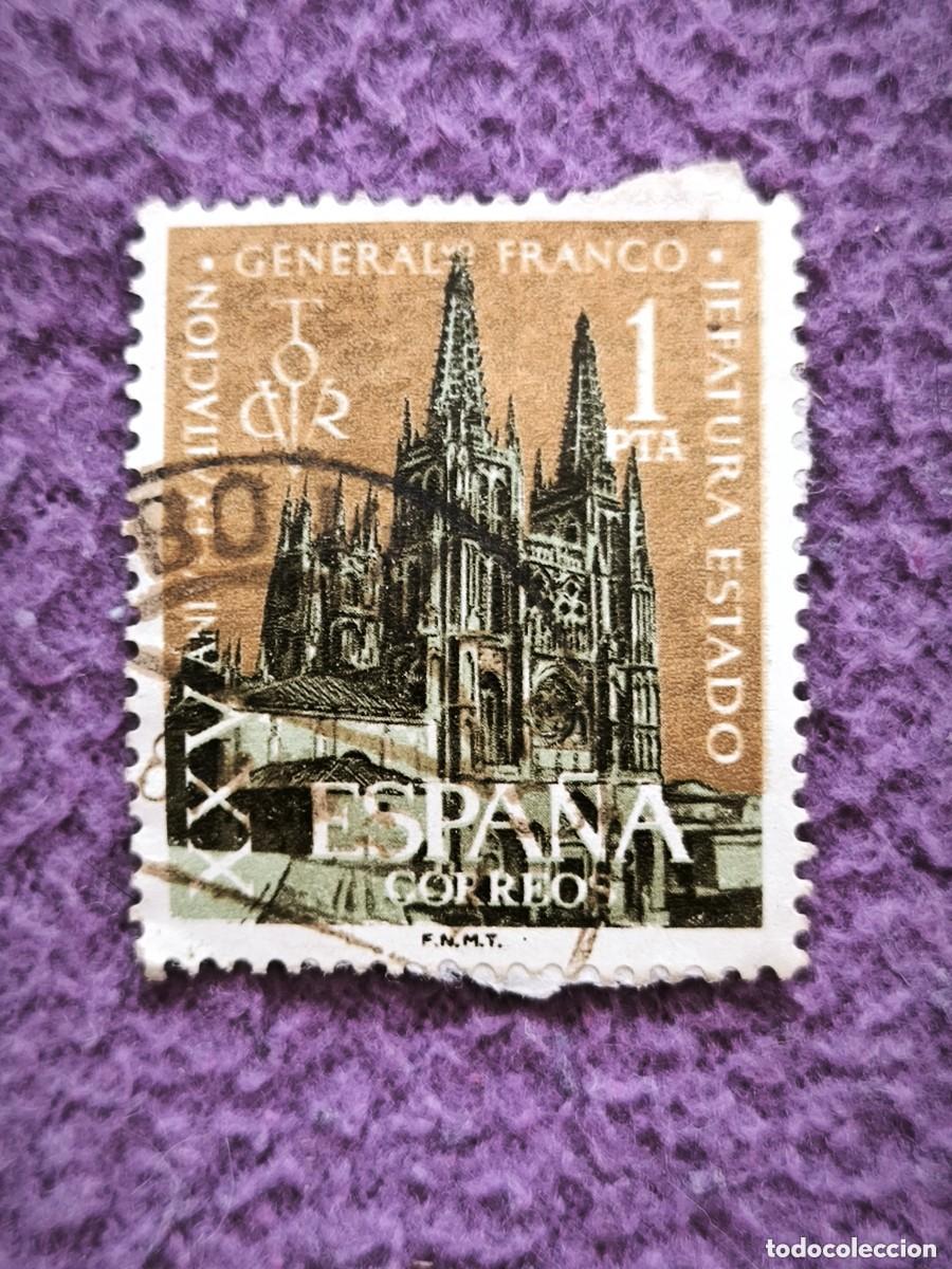 Briefmarken: Sello Espa&ntilde;a 1 Pta Catedral De Burgos Edifil 1503 A&ntilde;o 1962 Filatelia