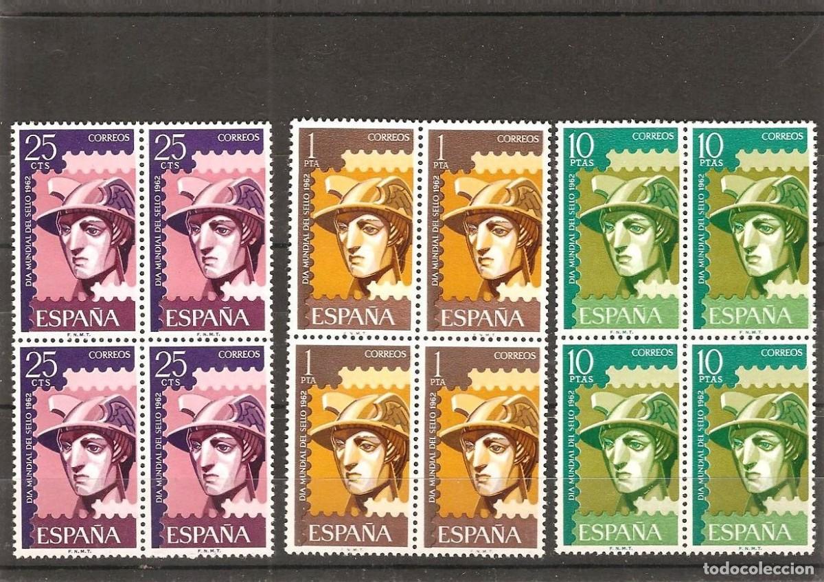 Timbres: Sellos de Espa&ntilde;a A&ntilde;o 1962 D&iacute;a del Sello Sellos nuevos** en bloque de 4 N&ordm; Edifil 1431/33