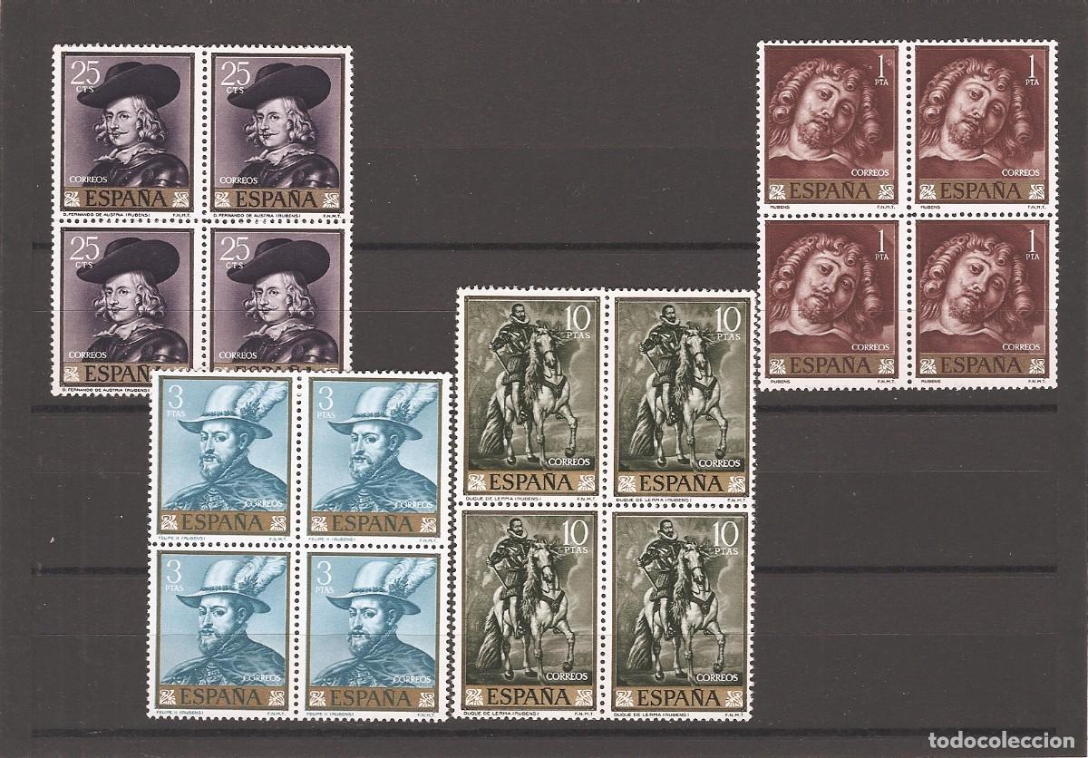 Stamps: Sellos de Espa&ntilde;a A&ntilde;o 1962 Pintor Rubens Sellos nuevos** en bloque de 4 N&ordm; Edifil 1434/37