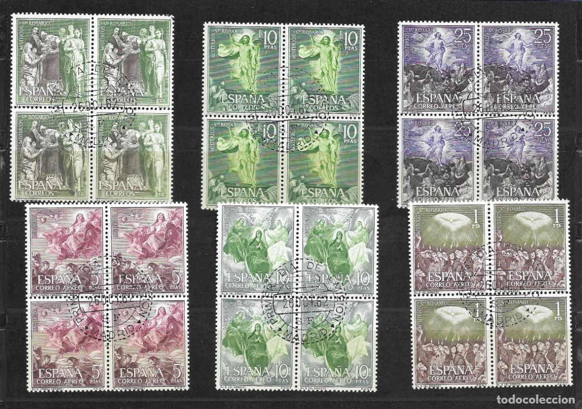 Stamps: Sellos de Espa&ntilde;a A&ntilde;o 1962 Misterios del Sant&iacute;simo Rosario Sellos nuevos** en bloque de 4 N&ordm; 1463/77