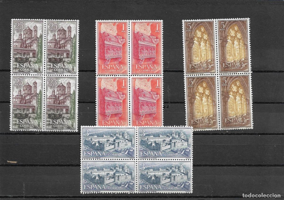 Stamps: Sellos de Espa&ntilde;a A&ntilde;o 1963 Monasterio de Poblet Sellos nuevos** Bloque de 4 N&ordm; Edifil 1494/97