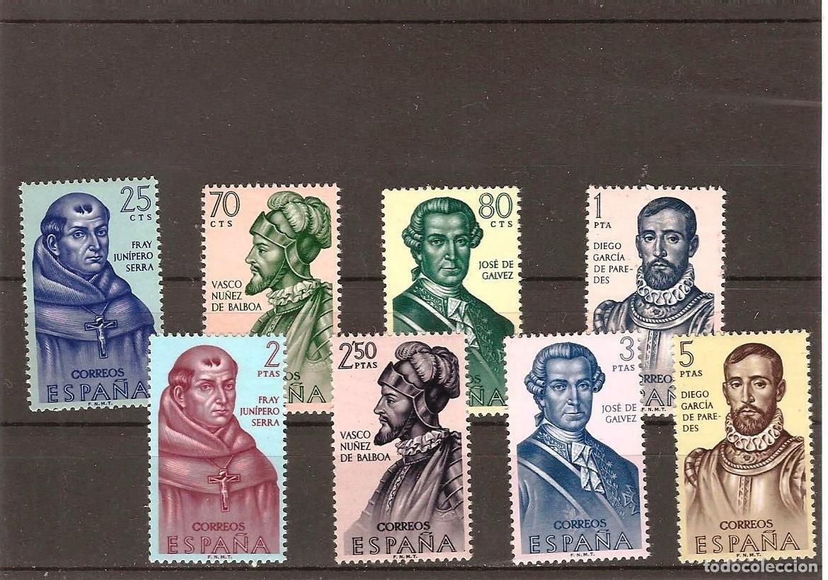 Sellos: Sellos de Espa&ntilde;a A&ntilde;o 1963 Forjadores de am&eacute;rica Sellos nuevos** N&ordm; Edifil 1526/33