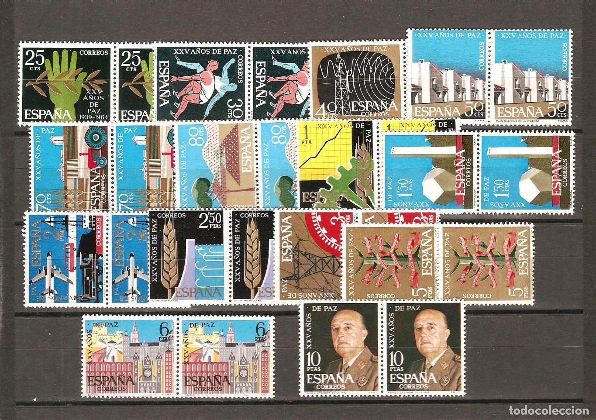 Selos: Sellos de Espa&ntilde;a A&ntilde;o 1964 XXV A&ntilde;os de Paz , 2 series completas , sellos nuevos** N&ordm; Edifil 1576/89