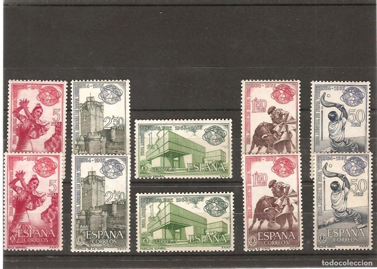 Stamps: Sellos de Espa&ntilde;a A&ntilde;o 1964 Feria de New York Sellos nuevos** 2 series completa N&ordm; Edifil 1590/94