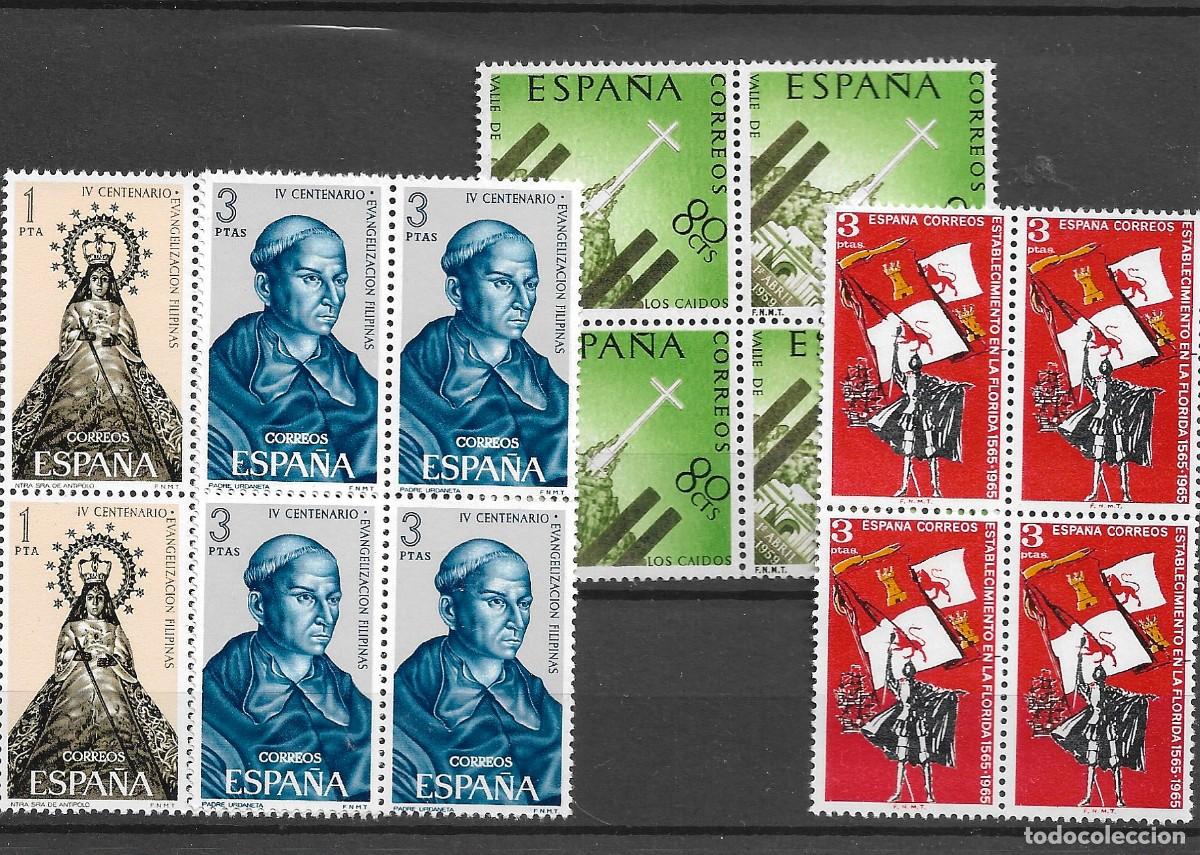 Stamps: Sellos de Espa&ntilde;a A&ntilde;o 1965 IV Centenario Evangelizaci&oacute;n de Filipinas Sellos nuevos** en bloque de 4