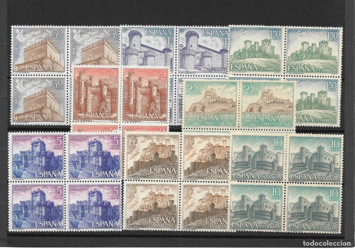 Timbres: Sellos de Espa&ntilde;a A&ntilde;o 1967 Castillos Espa&ntilde;oles Sellos nuevos** en bloque de 4 N&ordm; Edifil 1809/16
