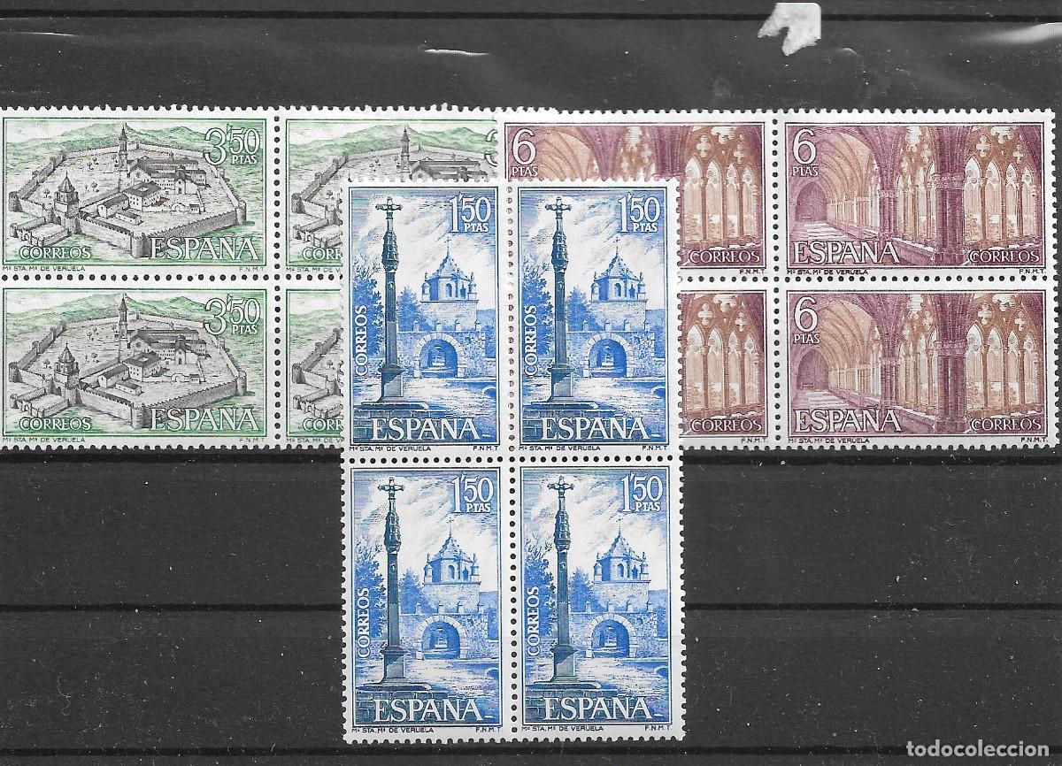 Timbres: Sellos de Espa&ntilde;a A&ntilde;o 196 Monasterio de Veruela Sellos nuevos** en bloque de 4 N&ordm; Edifil 183436