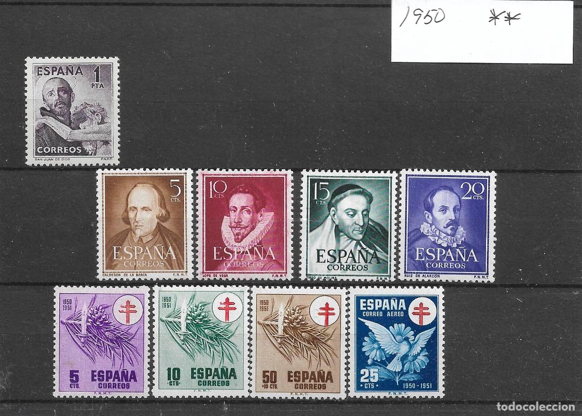 Briefmarken: Sellos de Espa&ntilde;a A&ntilde;o 1950 A&ntilde;o completo Sellos nuevos** ,SIN CENTENARIO NI CAUDILLOS