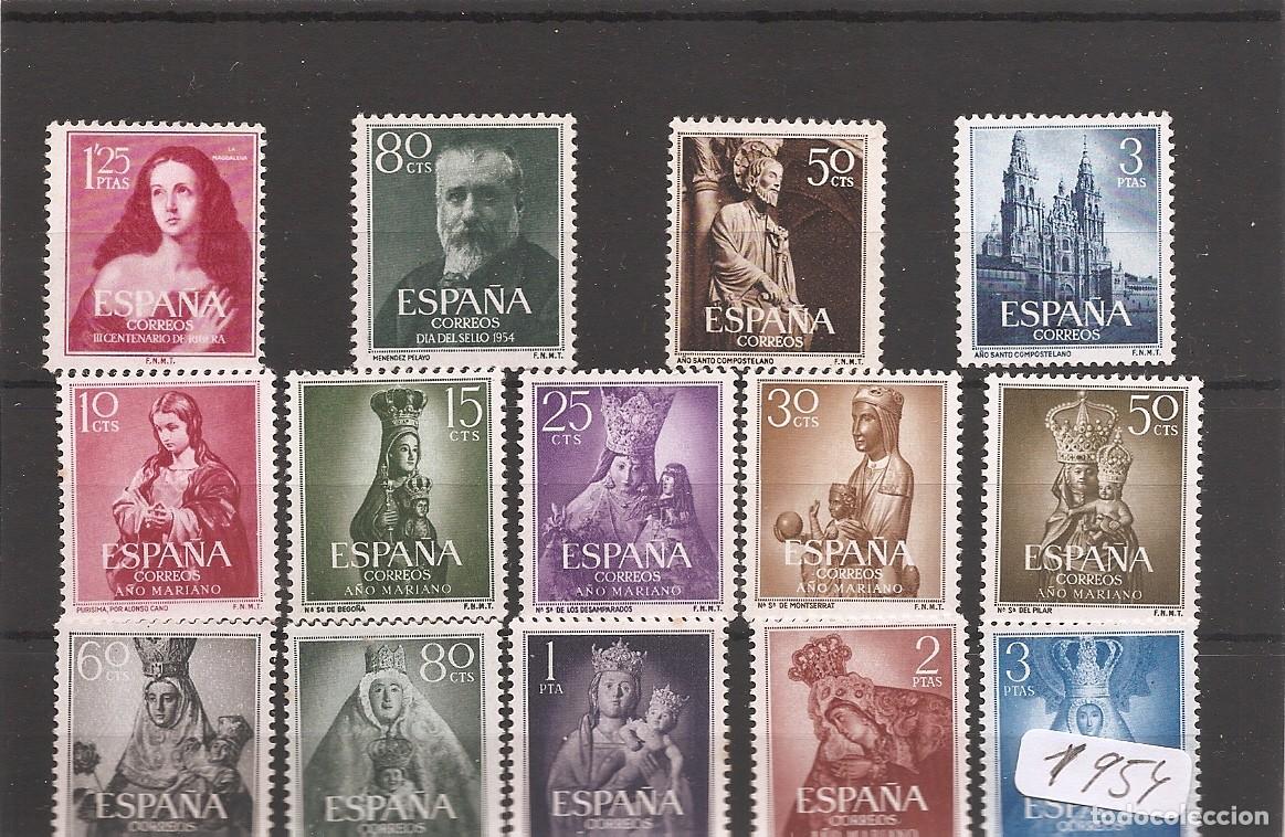 Briefmarken: Sellos de Espa&ntilde;a A&ntilde;o 1954 A&ntilde;o completo Sellos nuevos** N&ordm; Edifil 1129/1142