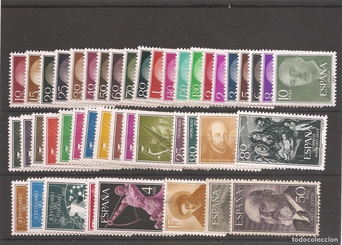 Briefmarken: Sellos de Espa&ntilde;a A&ntilde;o 1955 A&ntilde;o completo , sellos nuevos** N&ordm; Edifil 1143/1184