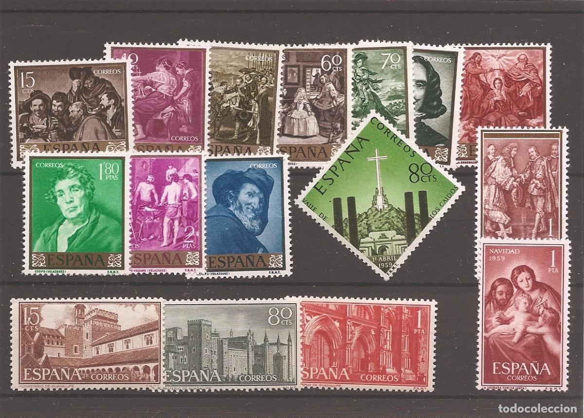 Selos: Sellos de Espa&ntilde;a a&ntilde;o 1959 A&ntilde;o Completo Sellos nuevos** N&ordm; Edifil 1238 a 1249