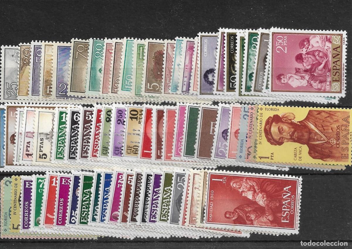Briefmarken: Sellos de Espa&ntilde;a A&ntilde;o 1960 A&ntilde;o completo Sellos nuevos** N&ordm; Edifil 1254/1325