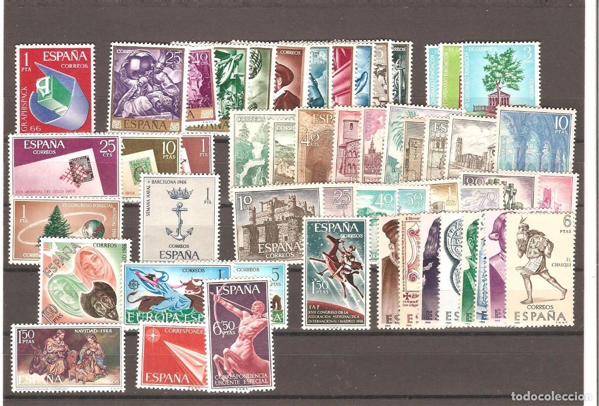 Sellos: Sellos de Espa&ntilde;a A&ntilde;o 1966 A&ntilde;o completo sellos nuevos** INcluye Escudos
