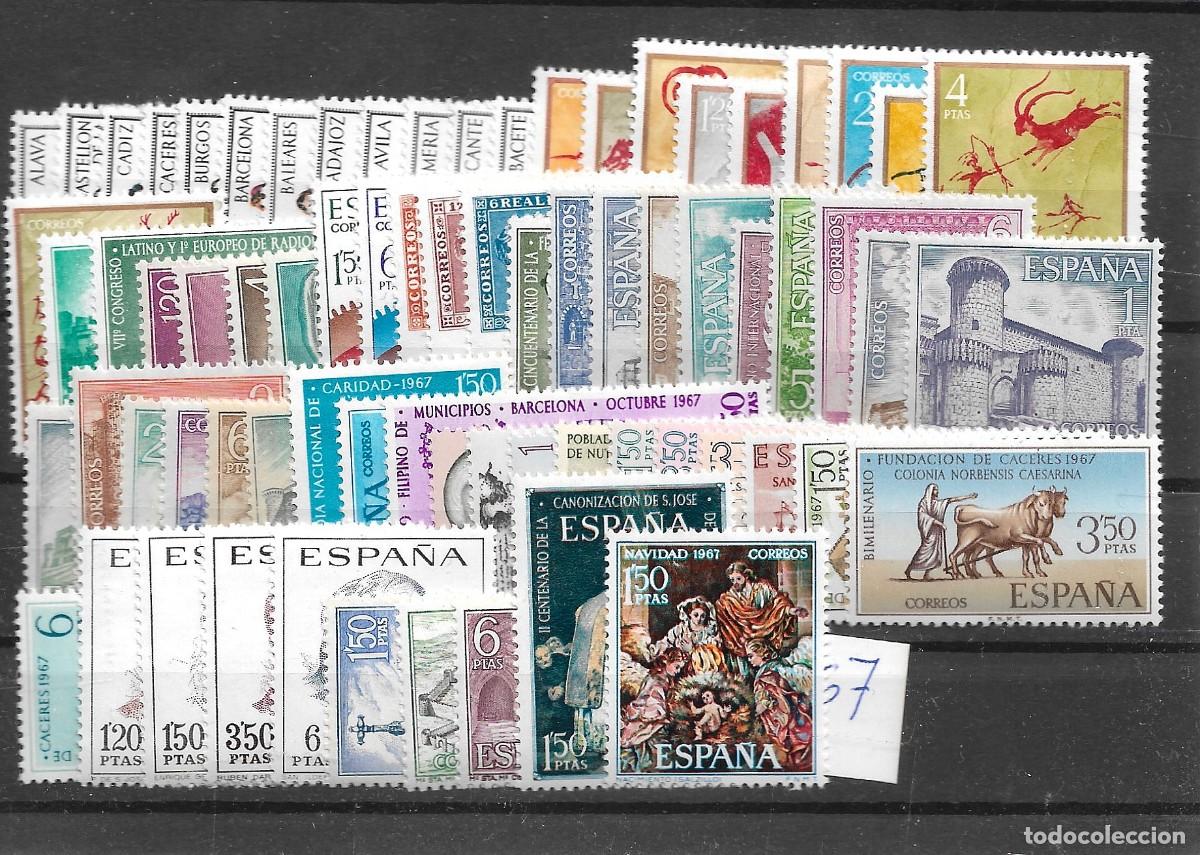 Francobolli: Sellos de Espa&ntilde;a A&ntilde;o 1967 A&ntilde;o completo sellos nuevos** Incluye Trajes Regionales