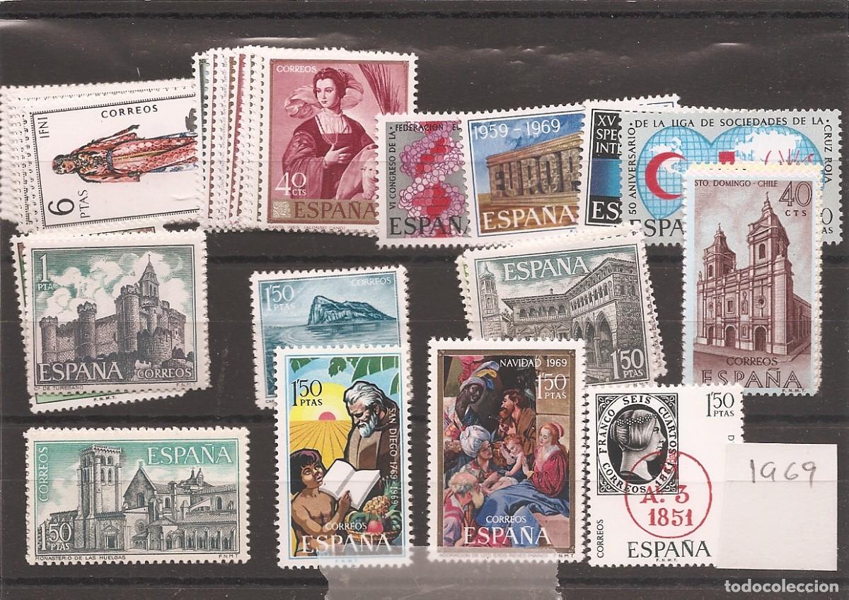 Stamps: Sellos de Espa&ntilde;a A&ntilde;o 1969 A&ntilde;o completo Sellos nuevos** Incluye Trajes Regionales