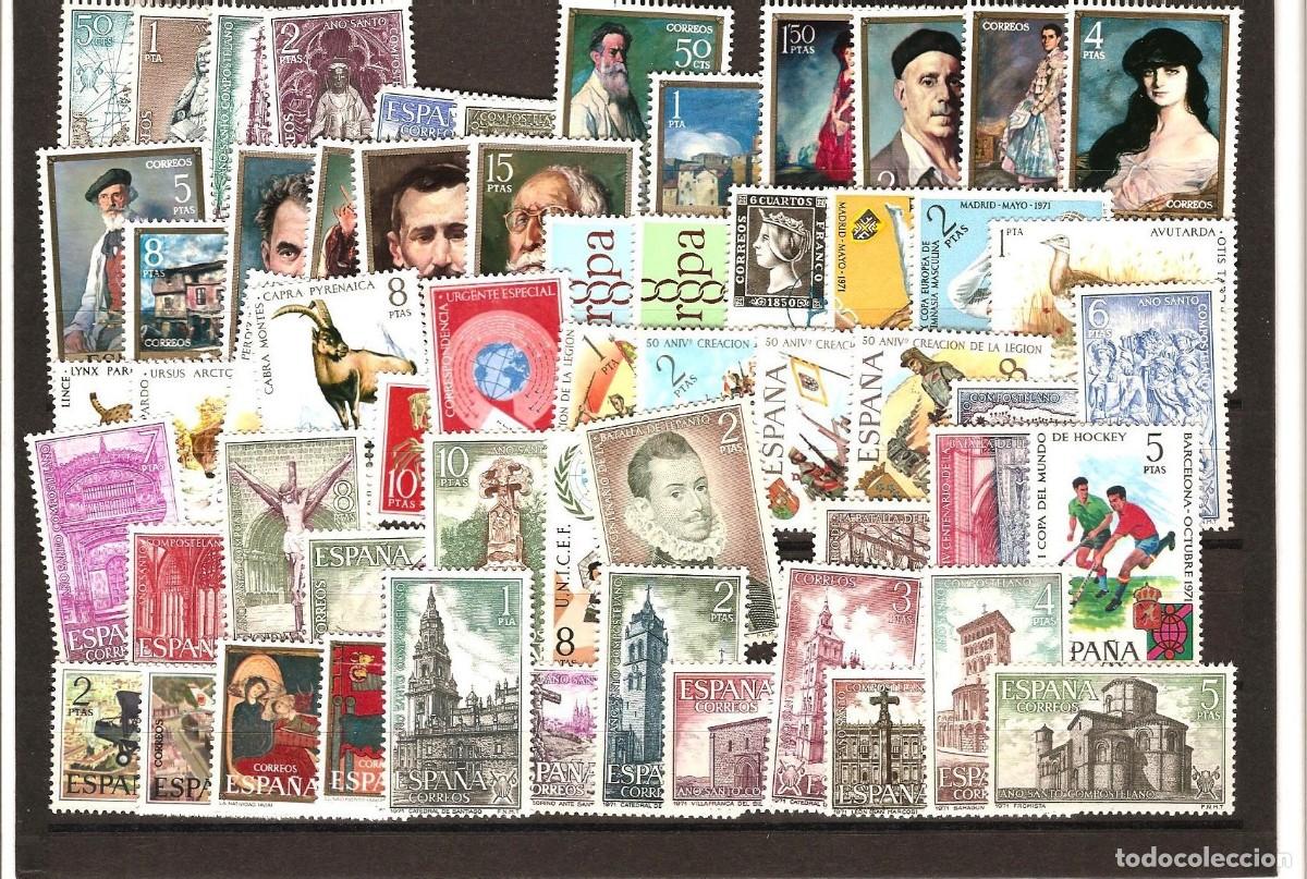 Timbres: Sellos de Espa&ntilde;a A&ntilde;o 1971 A&ntilde;o completo Sellos nuevos** Incluye Trajes Regionales
