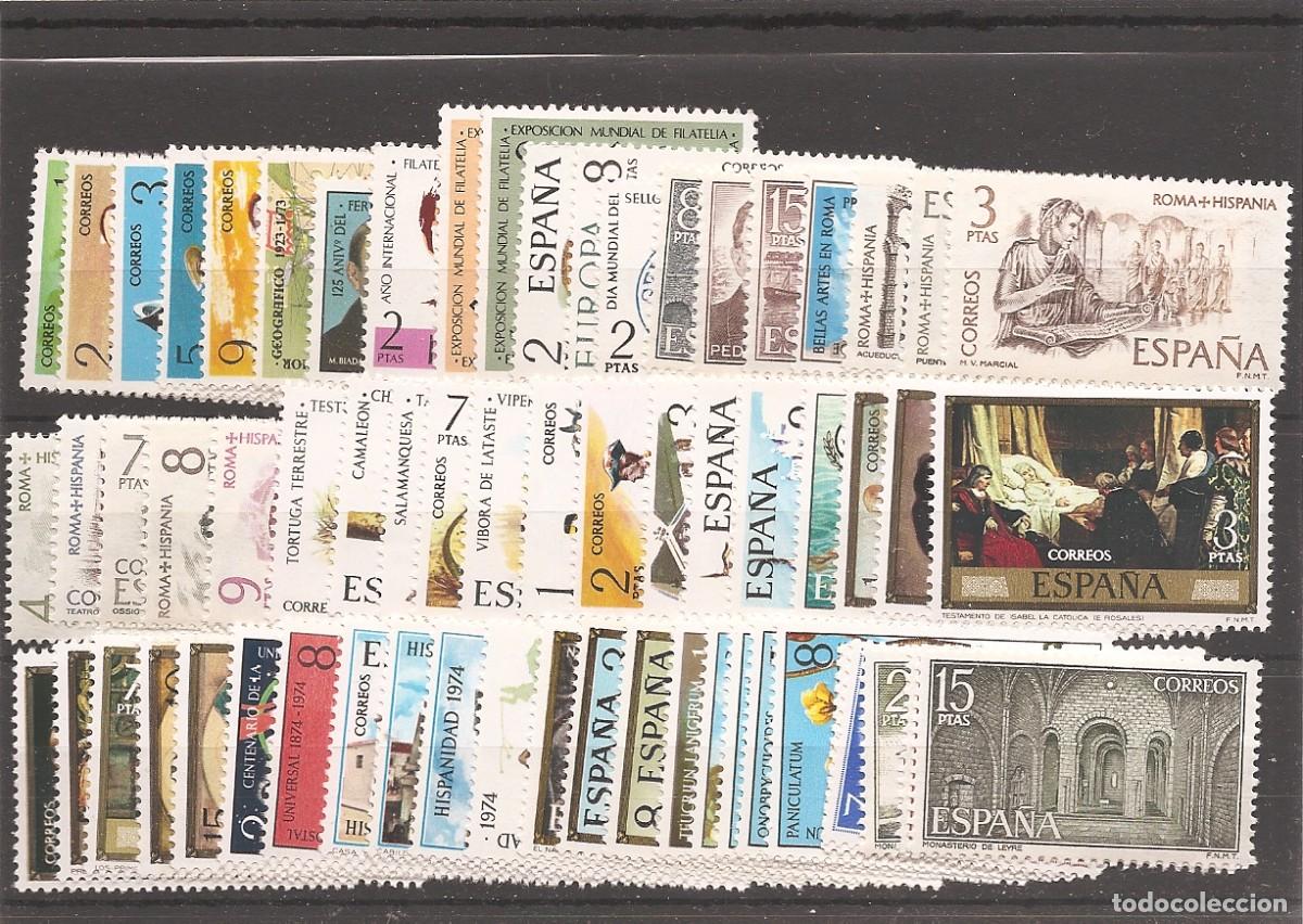 Timbres: Sellos de Espa&ntilde;a A&ntilde;o 1974 A&ntilde;o completo Sellos nuevos**
