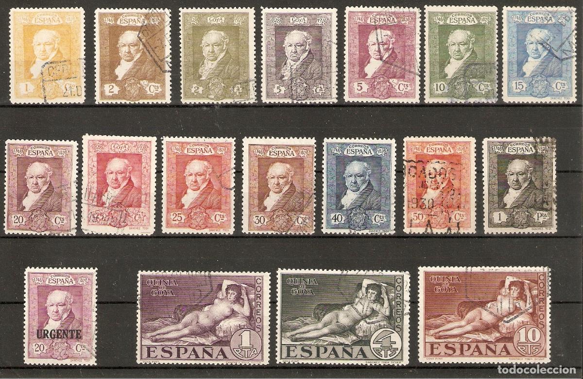 Sellos: 1930 QUINTA DE GOYA EDIFIL 499/6* CON FIJASELLOS