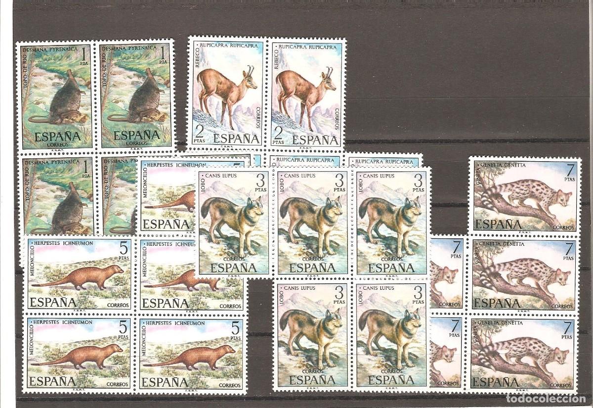 Sellos: Sellos de Espa&ntilde;a A&ntilde;o 1972 Fauna Ib&eacute;rica Sellos nuevos** en bloque de 4 N&ordm; Edifil 2102/06