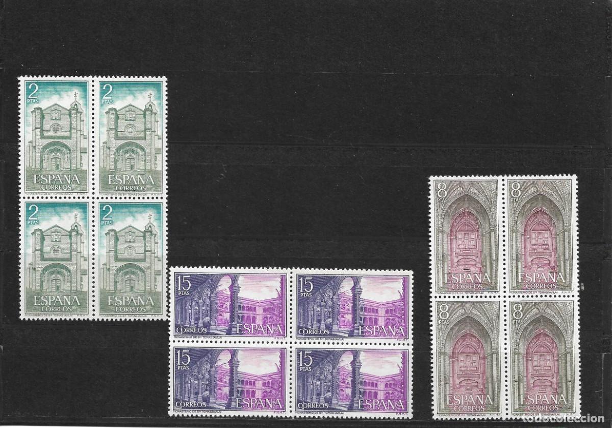 Sellos: Sellos de Espa&ntilde;a A&ntilde;o 1972 Monasterio de Santo Tom&aacute;s de Avila Sellos nuevos* en bloque de 4