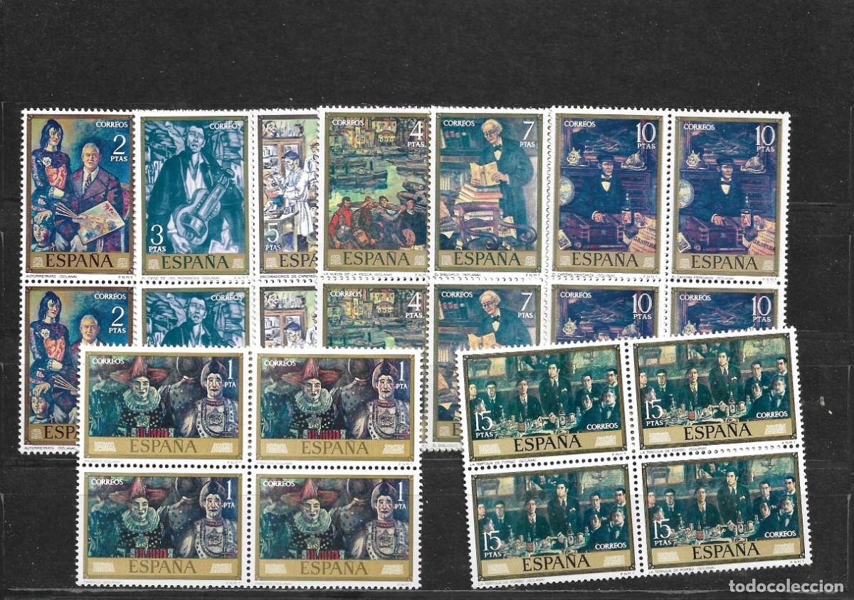 Sellos: Sellos de Espa&ntilde;a A&ntilde;o 1972 Pintor Solana Sellos nuevos** en bloque de 4 N&ordm; Edifil 2077/84