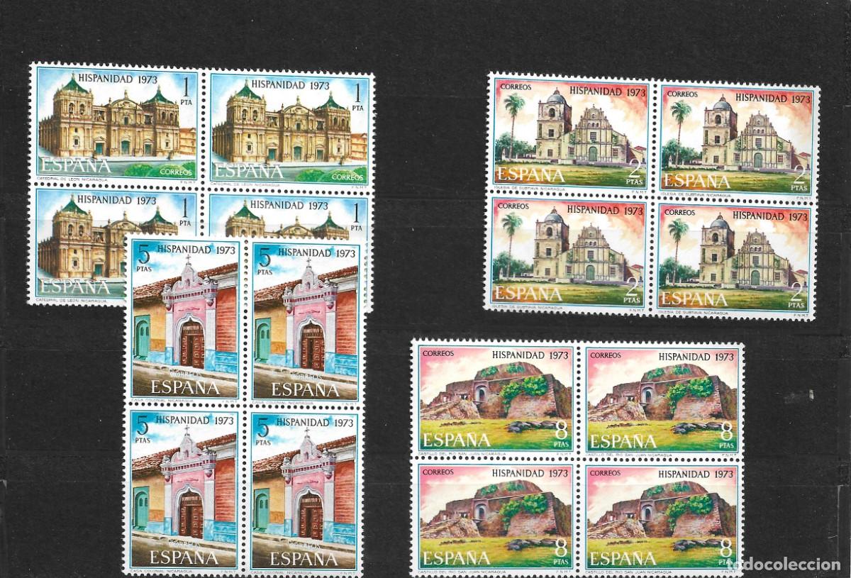 Sellos: Sellos de Espa&ntilde;a A&ntilde;o 1973 Hispanidad Sellos nuevos** en bloque de 4 N&ordm; Edifil 2154/57